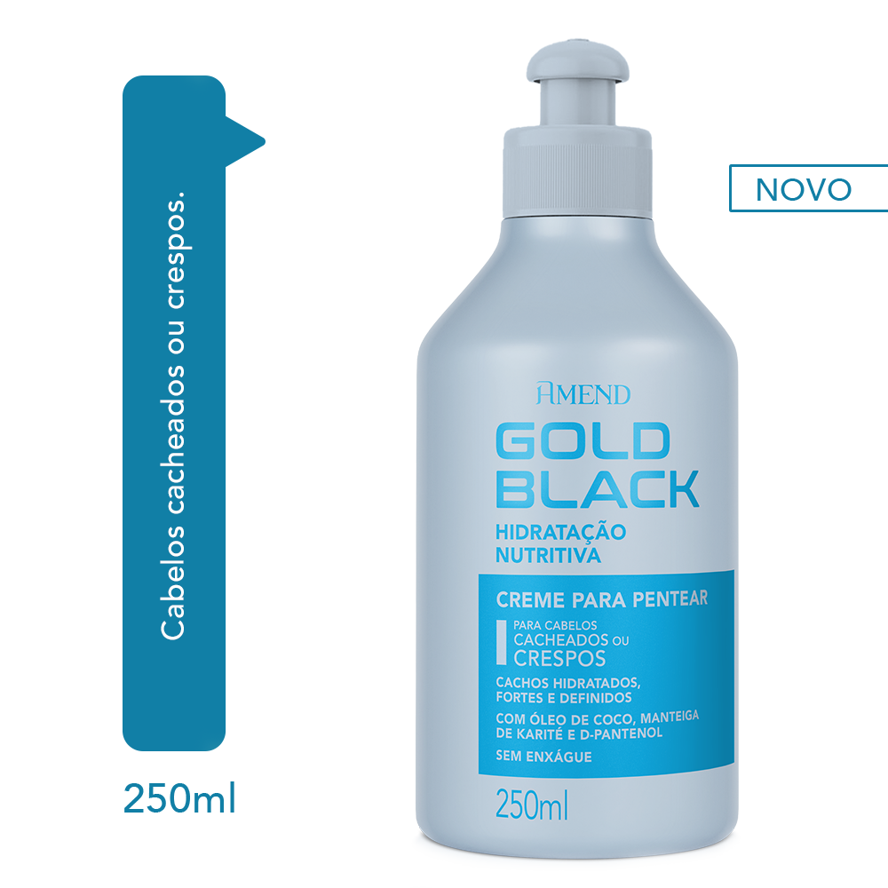 Creme para Pentear Amend Gold Black Hidratação Nutritiva